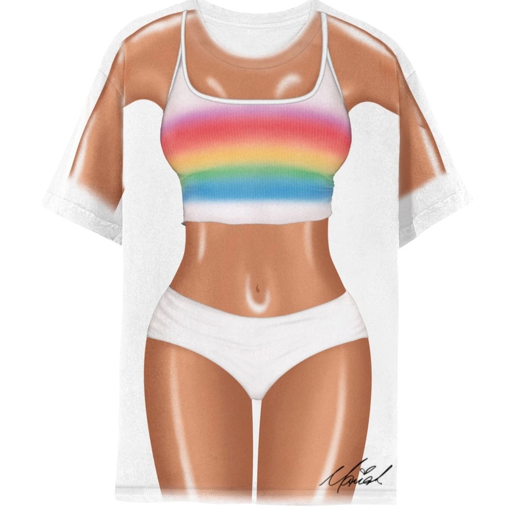 Mariah Carey Official Rainbow Body Tee
